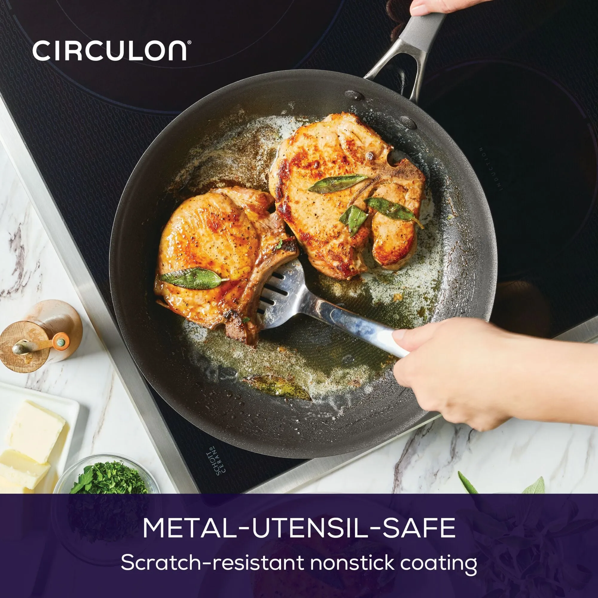 12-Inch Frying Pan: ScratchDefense™ Nonstick Fry Pans