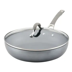 12-Inch Hard-Anodized Nonstick Deep Frying Pan with Lid