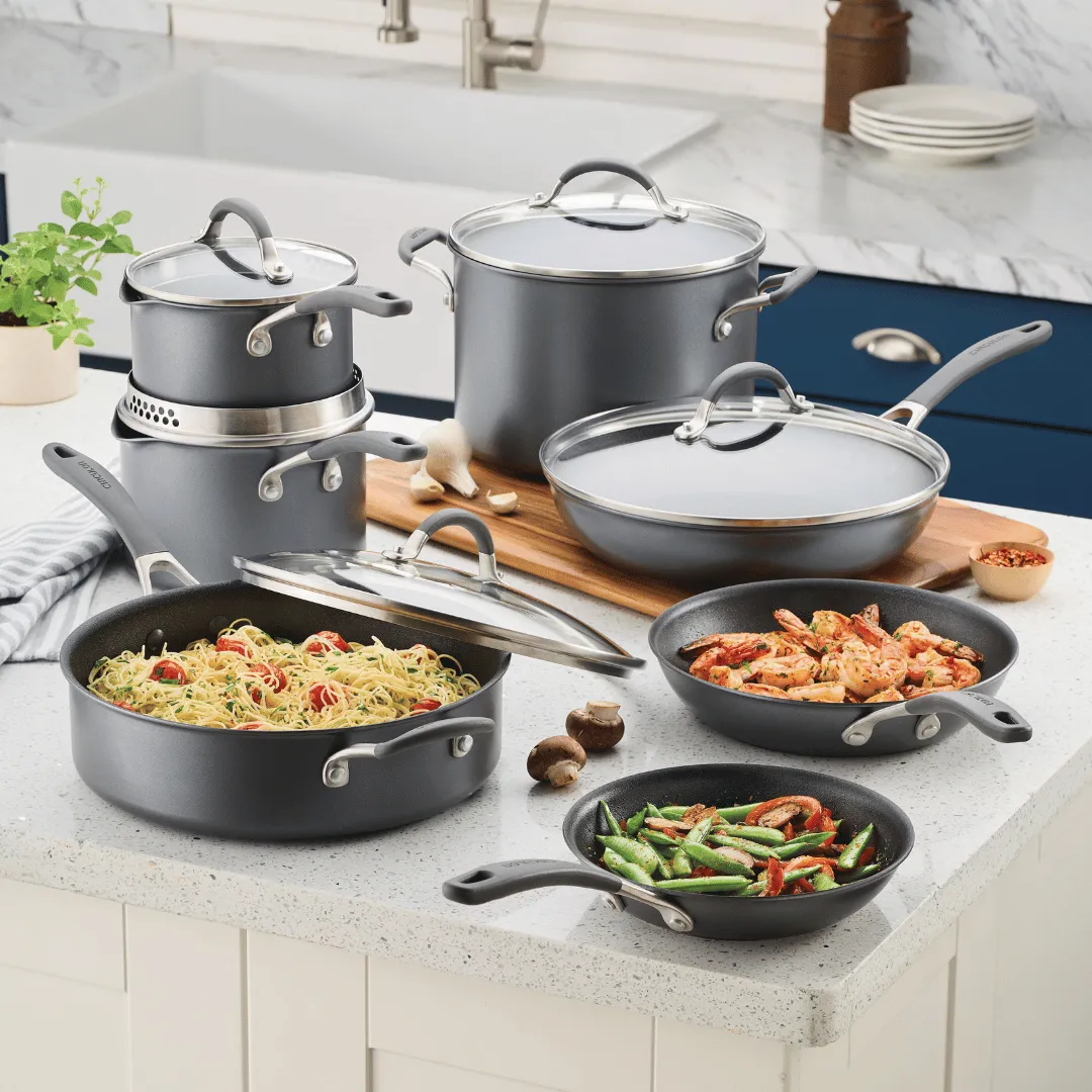 12-Piece ScratchDefense™ Nonstick Cookware Set