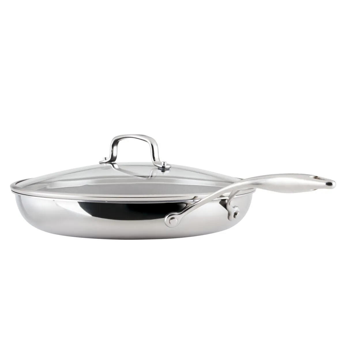 12.5-Inch ScratchDefense™ C1 Nonstick Frying Pan with Lid