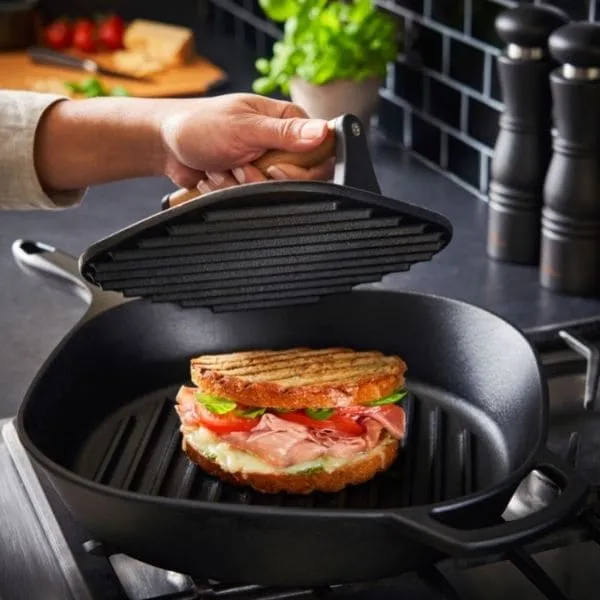 12" Pre-Seasoned Cast Iron Grill Pan