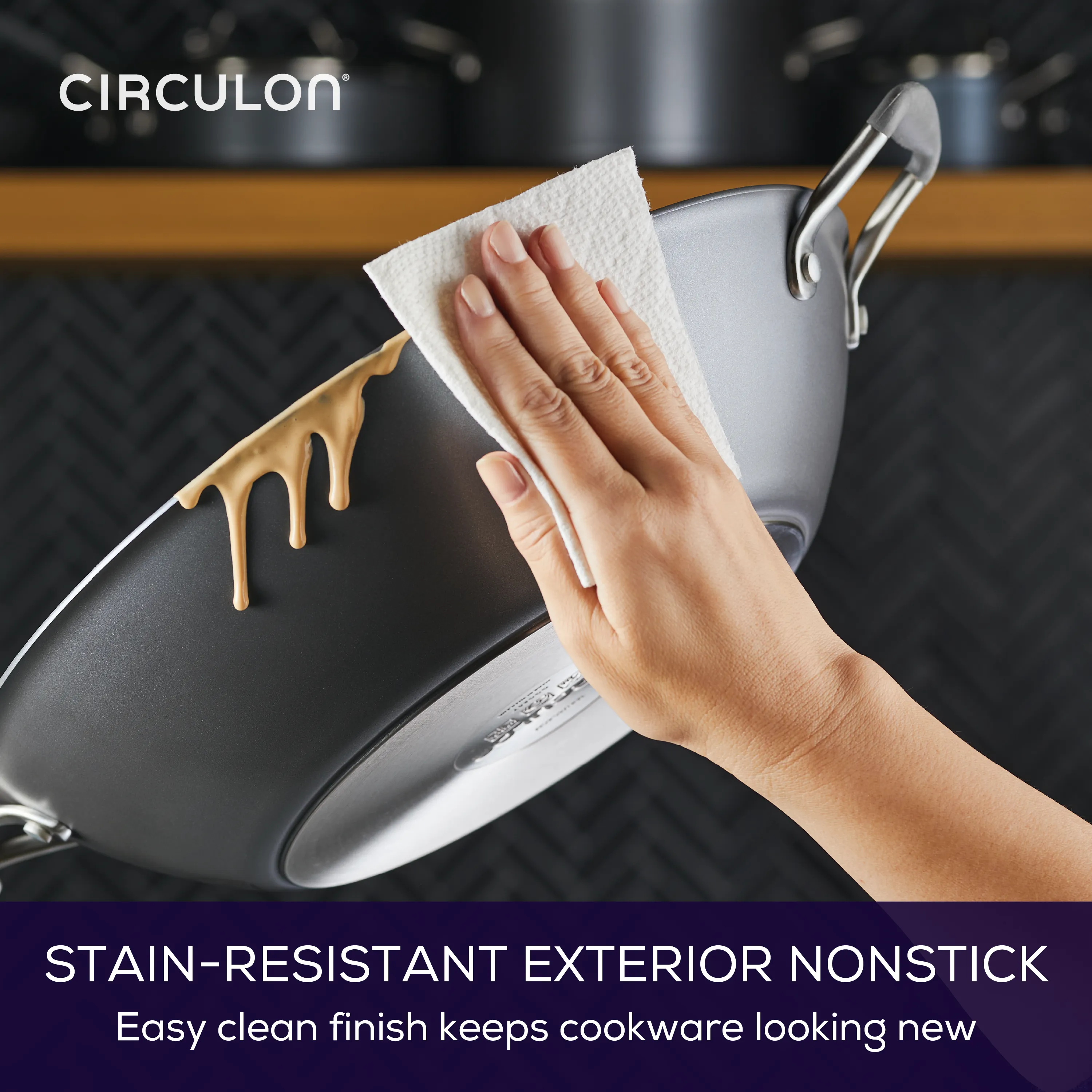 14-Inch A1 ScratchDefense™ Nonstick Wok with Lid