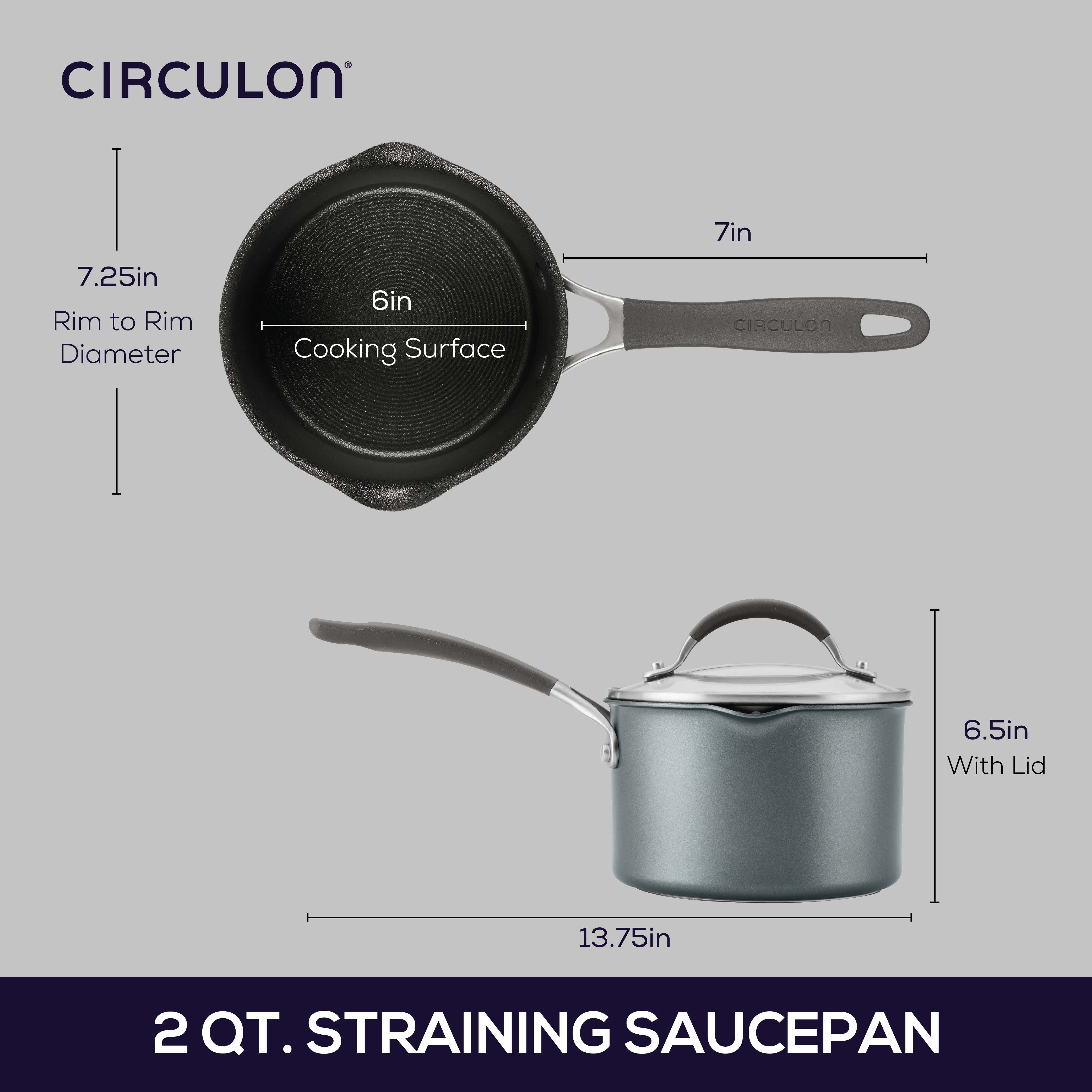 2-Quart A1 ScratchDefense™ Nonstick Sauce Pan with Lid