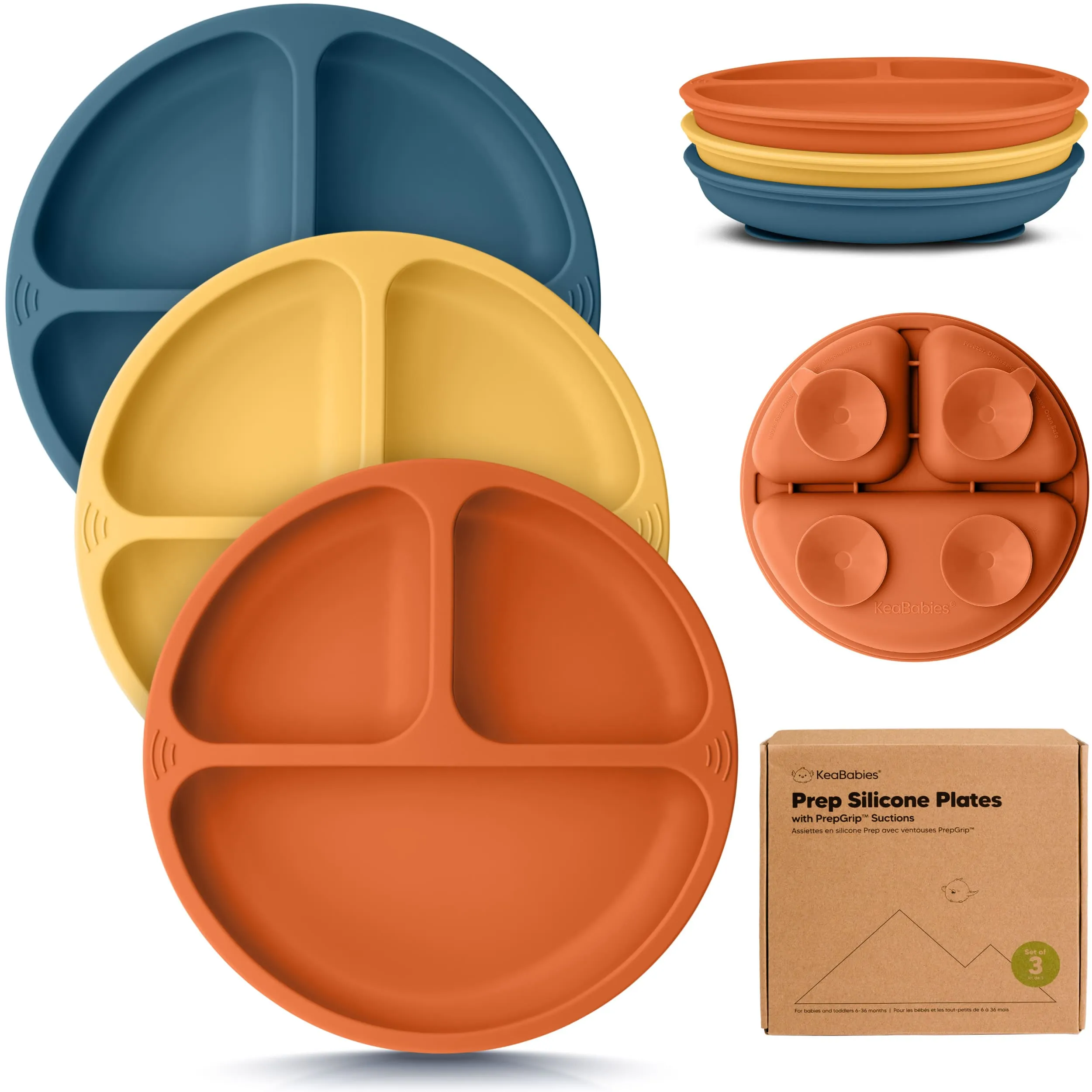 3-Pack Prep Silicone Suction Plates