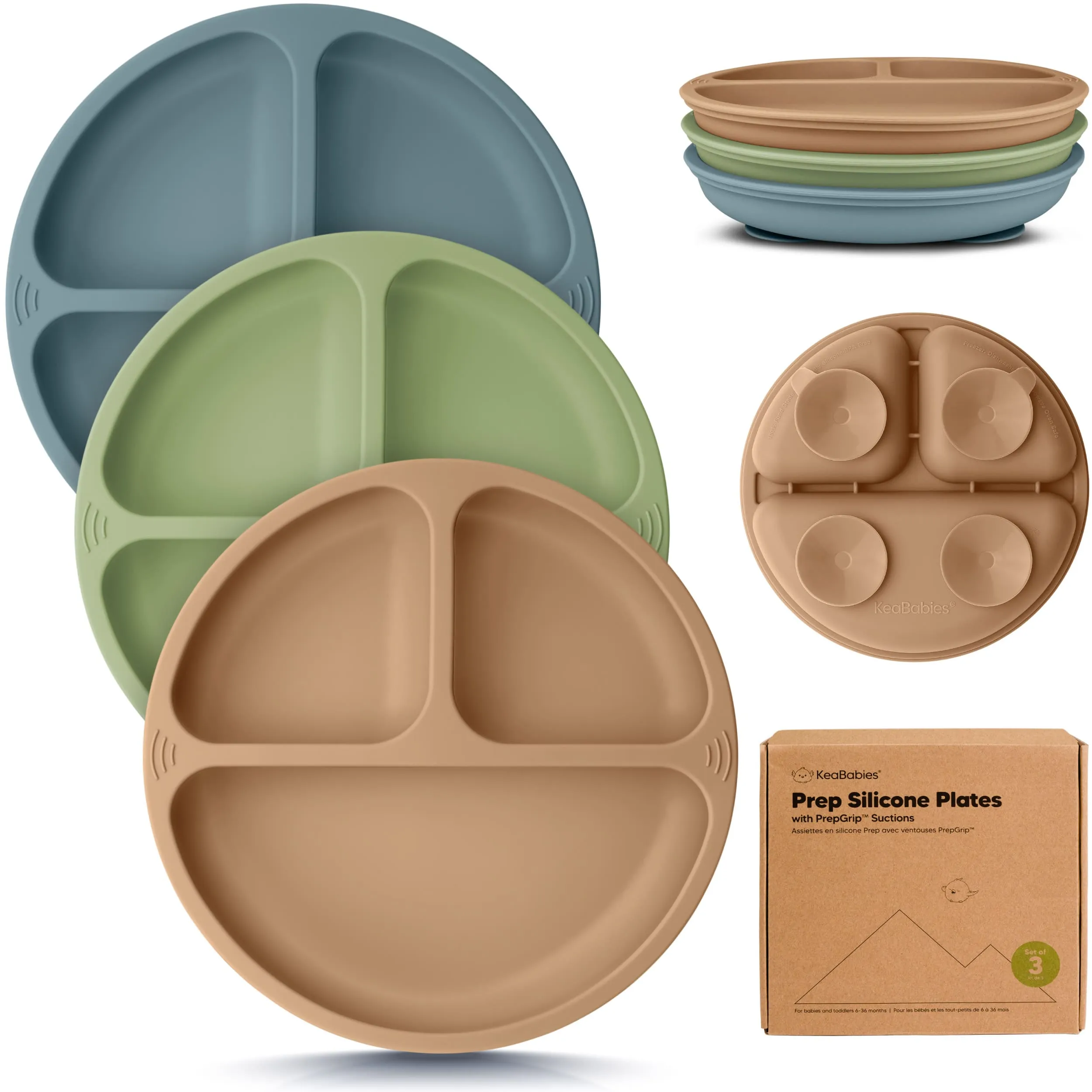 3-Pack Prep Silicone Suction Plates