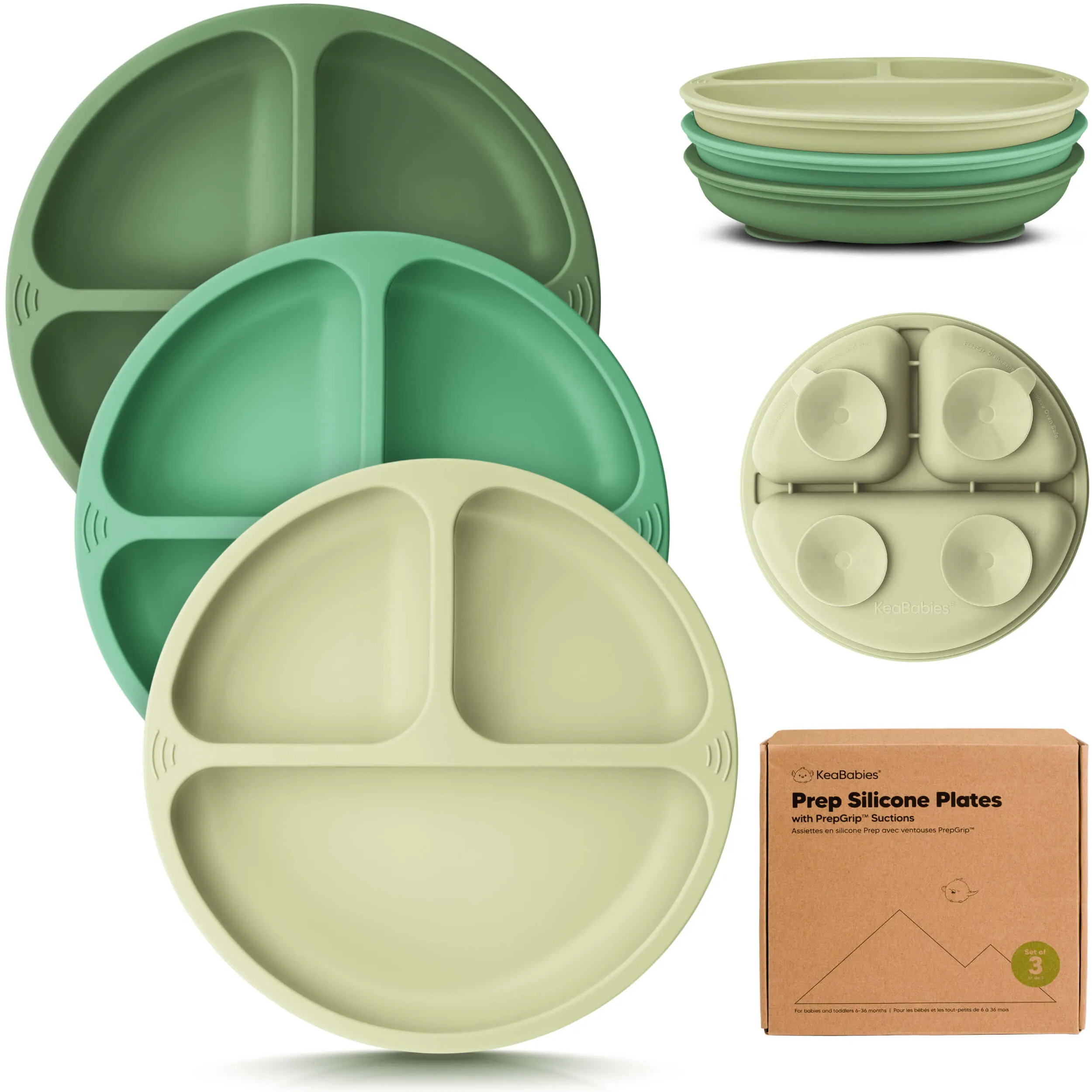 3-Pack Prep Silicone Suction Plates