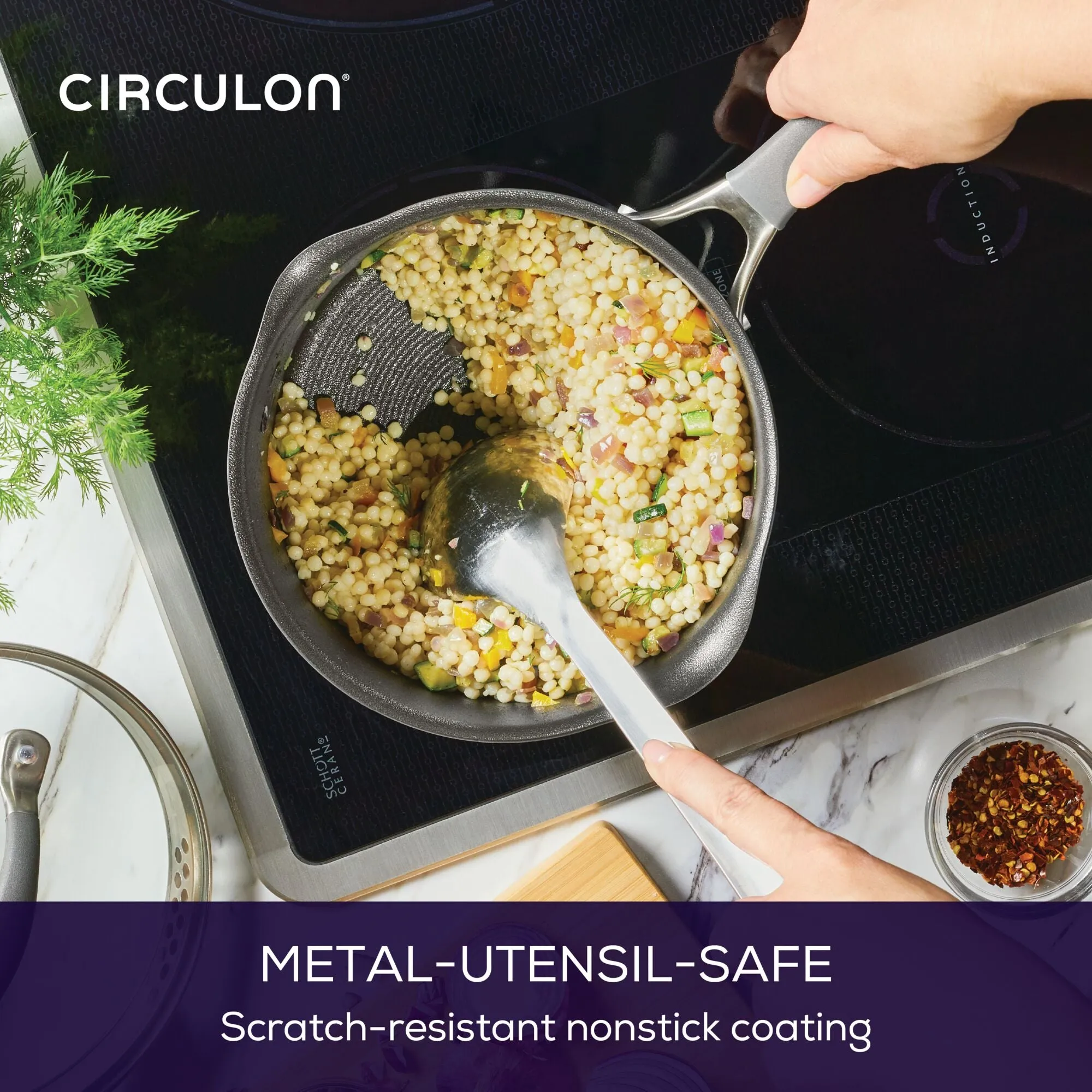 3-Quart A1 ScratchDefense™ Nonstick Saucepan and Lid