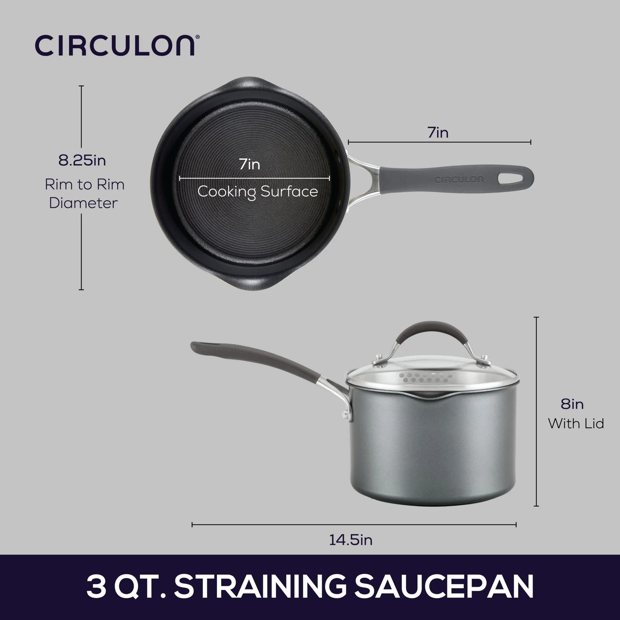 3-Quart A1 ScratchDefense™ Nonstick Saucepan and Lid