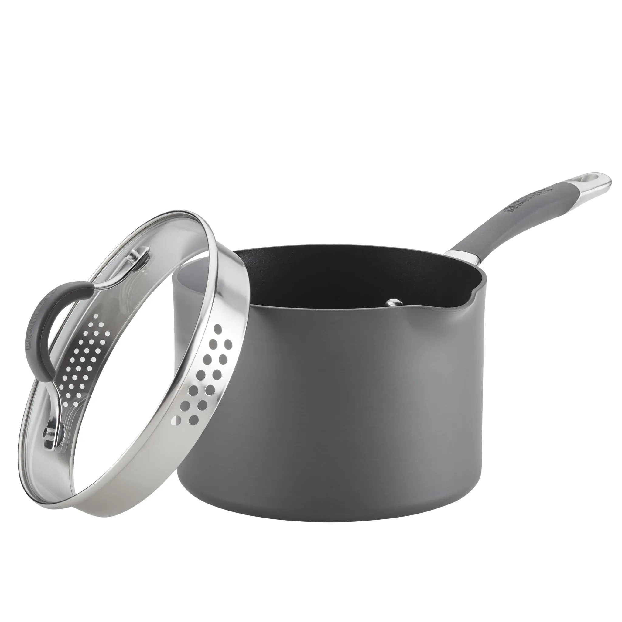 3-Quart Nonstick Straining Saucepan