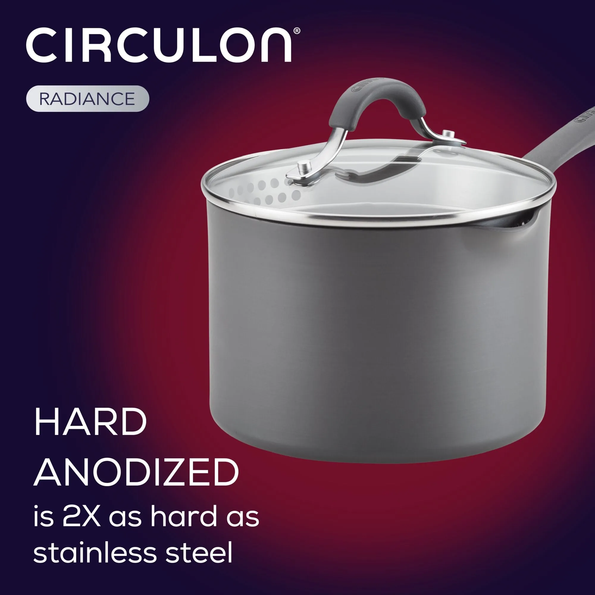 3-Quart Nonstick Straining Saucepan