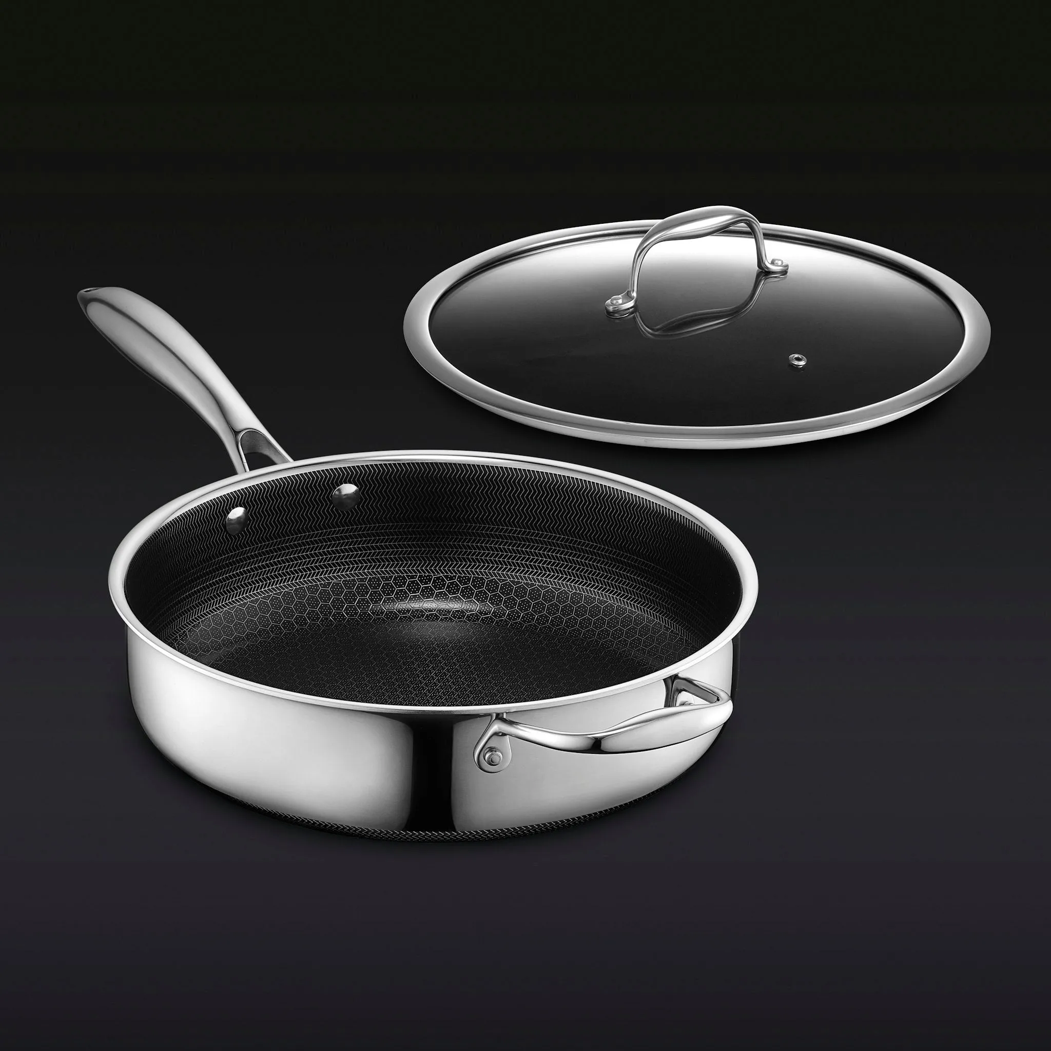 3.3QT Hybrid Deep Sauté Pan with Lid (3.1L)
