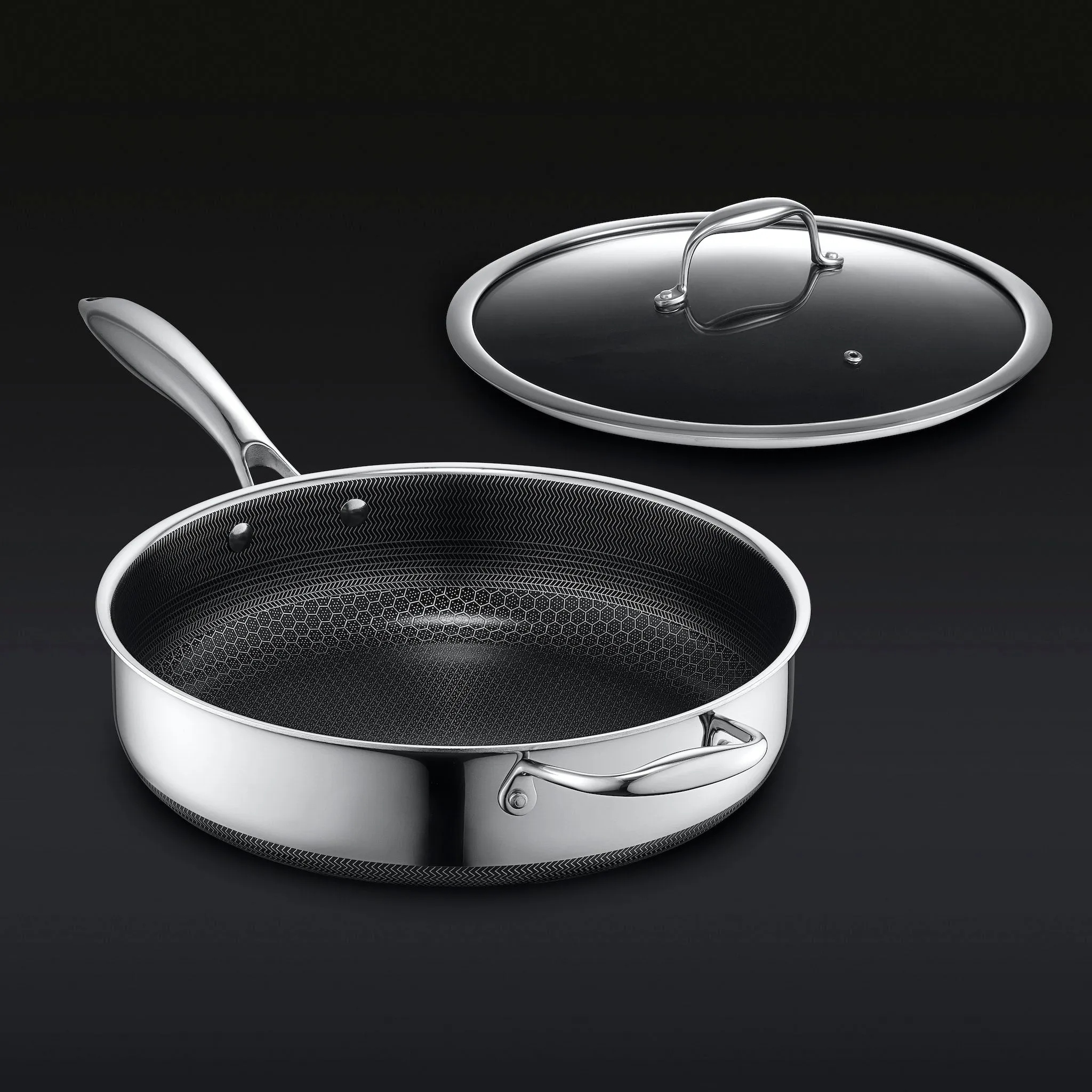 4.5QT Hybrid Deep Sauté Pan with Lid (4.25L)