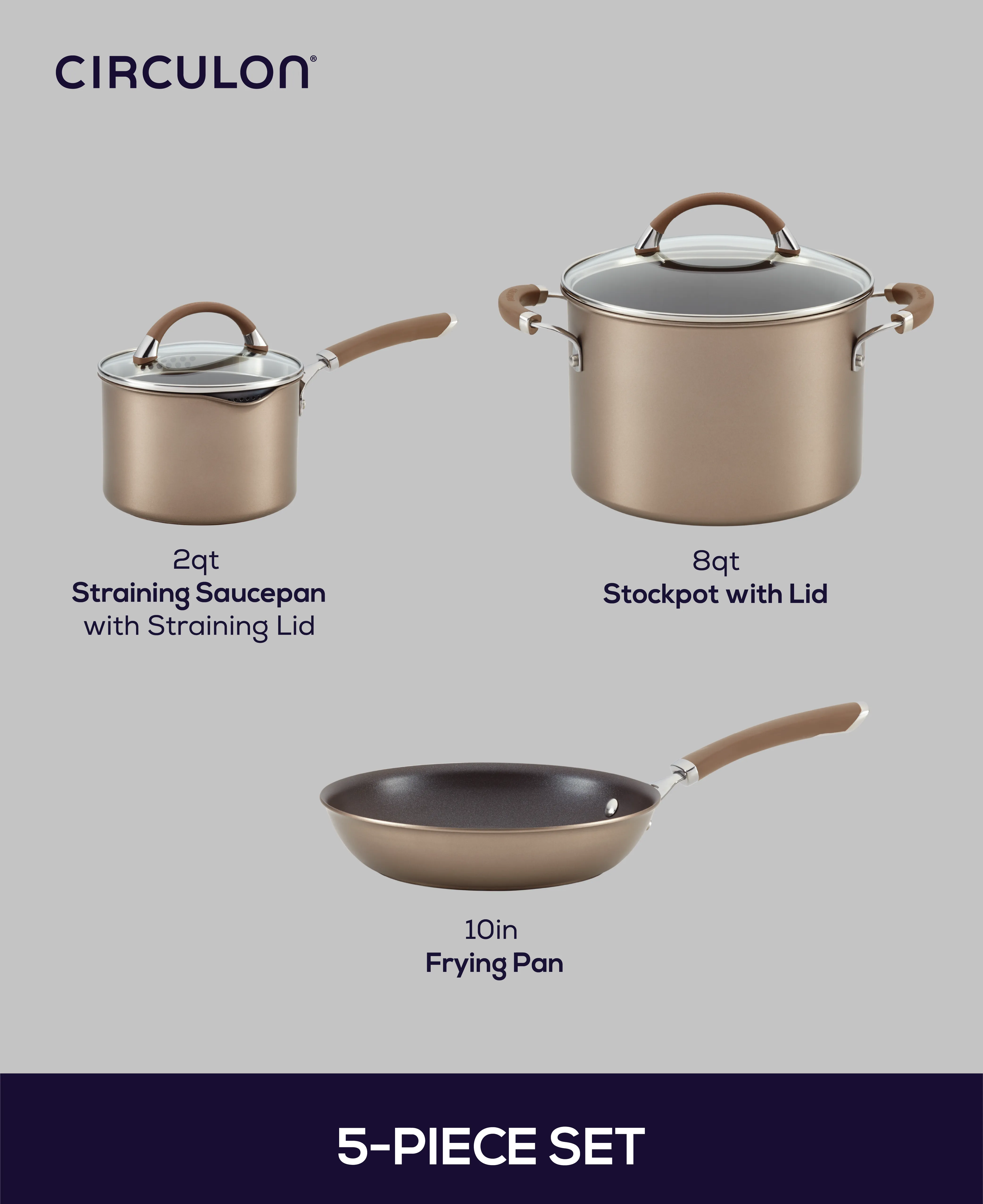 5-Piece Nonstick Cookware Set