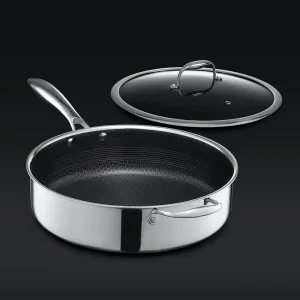 5.5 QT Hybrid Deep Sauté Pan with Lid (5.2L)