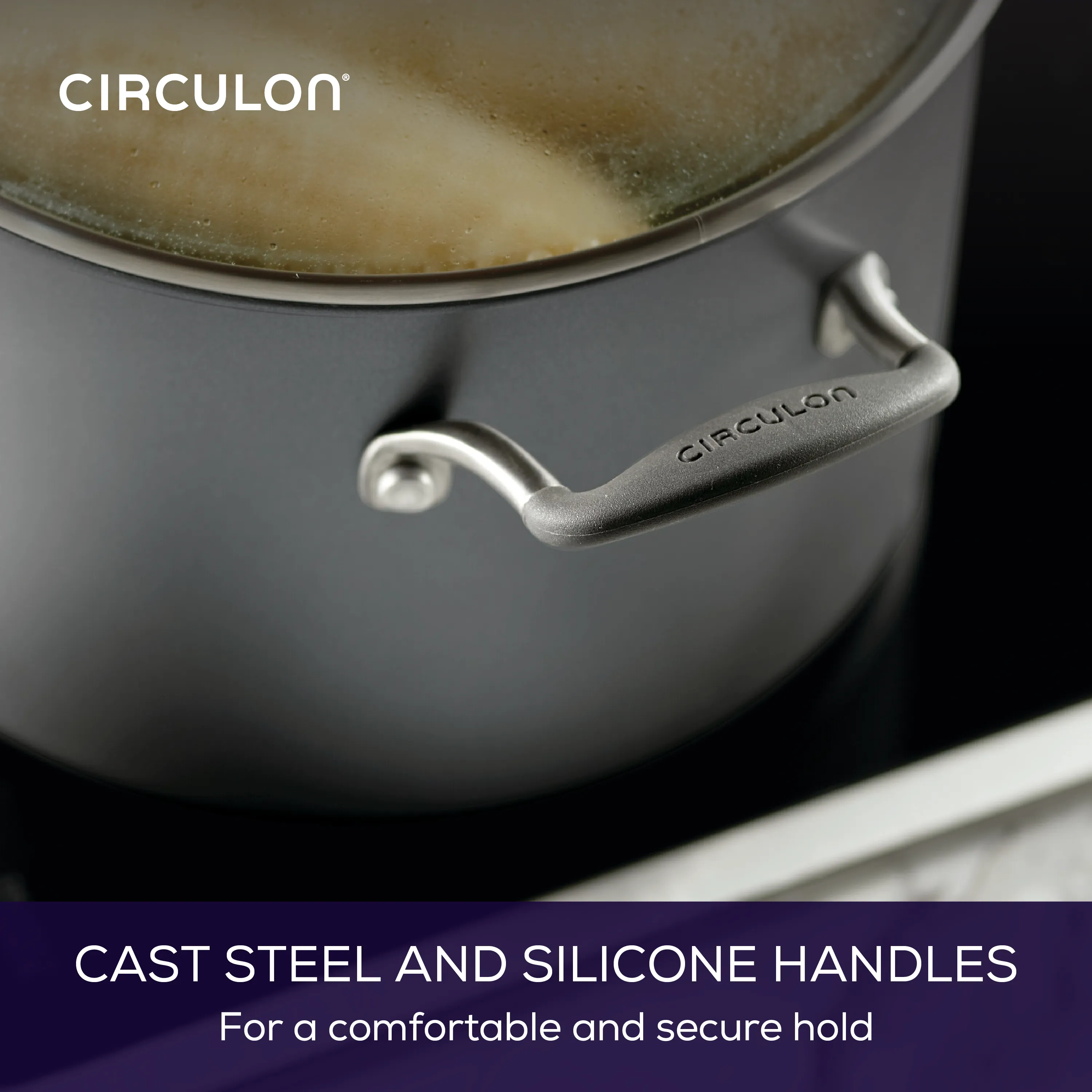 8-Quart Pot ScratchDefense™ Nonstick Stockpot with Lid