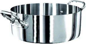 Agnelli 1907 Series 3-Ply Stainless Steel Casserole With Two Stainless Steel Handles, 2.6-Quart
