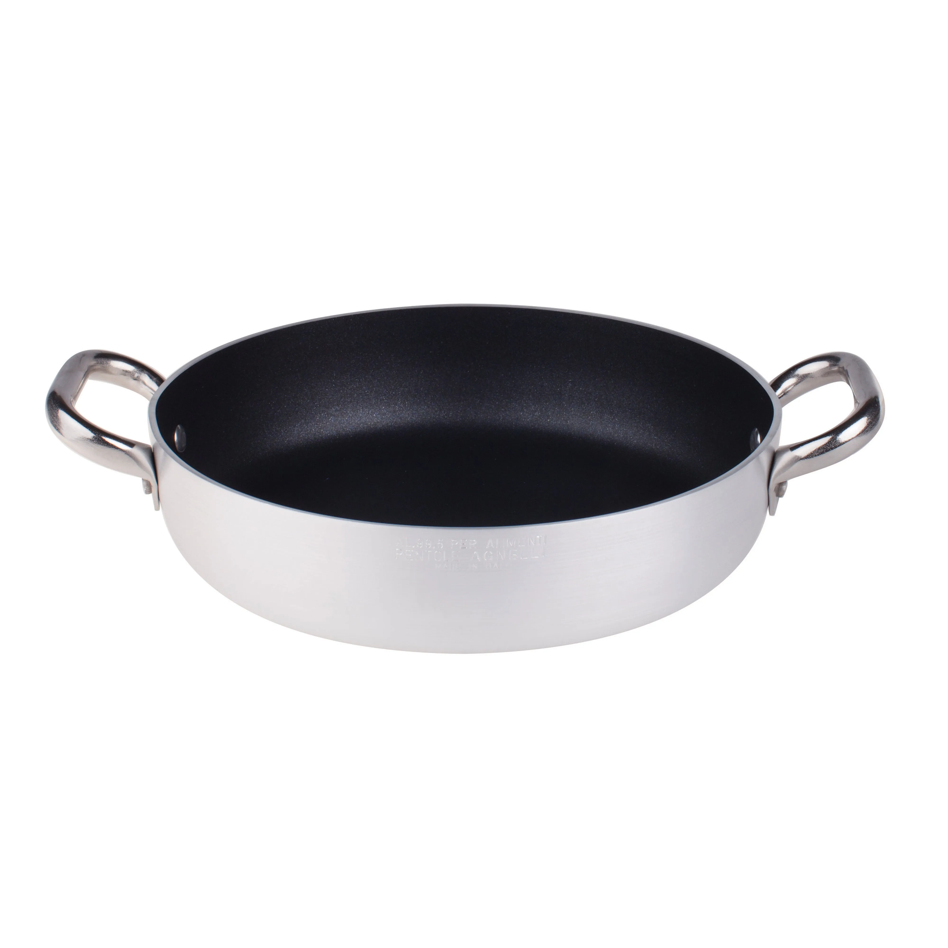 Agnelli Aluminum 5mm Nonstick Omelette Pan With Two Stainless Steel Handles, 11-Inches