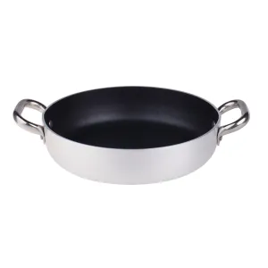 Agnelli Aluminum 5mm Nonstick Omelette Pan With Two Stainless Steel Handles, 11-Inches