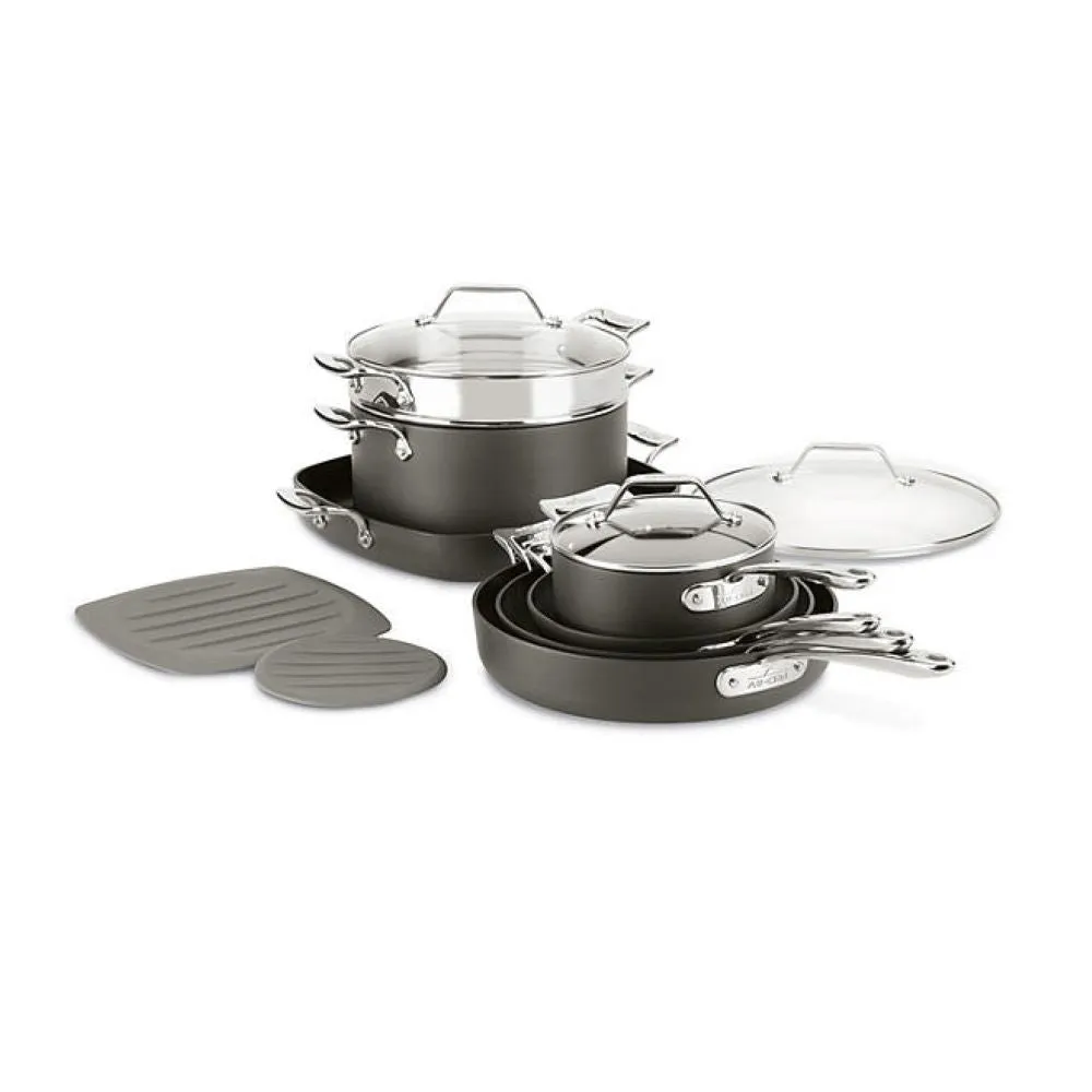 All-Clad 12PCHA Hard Anodized Nonstick Cookware Set, 12 piece Set