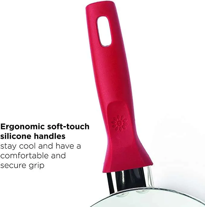 Bliss Non-Stick Ceramic Cookware Set, 8 Piece - Ecolution