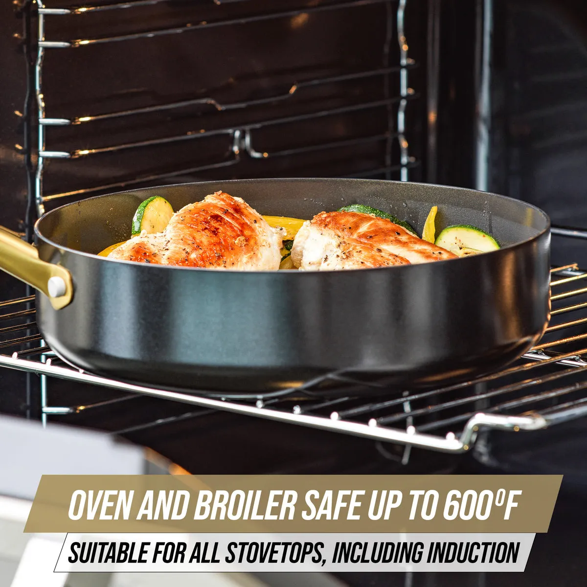 Blue Diamond Gold 10-Piece Cookware Set