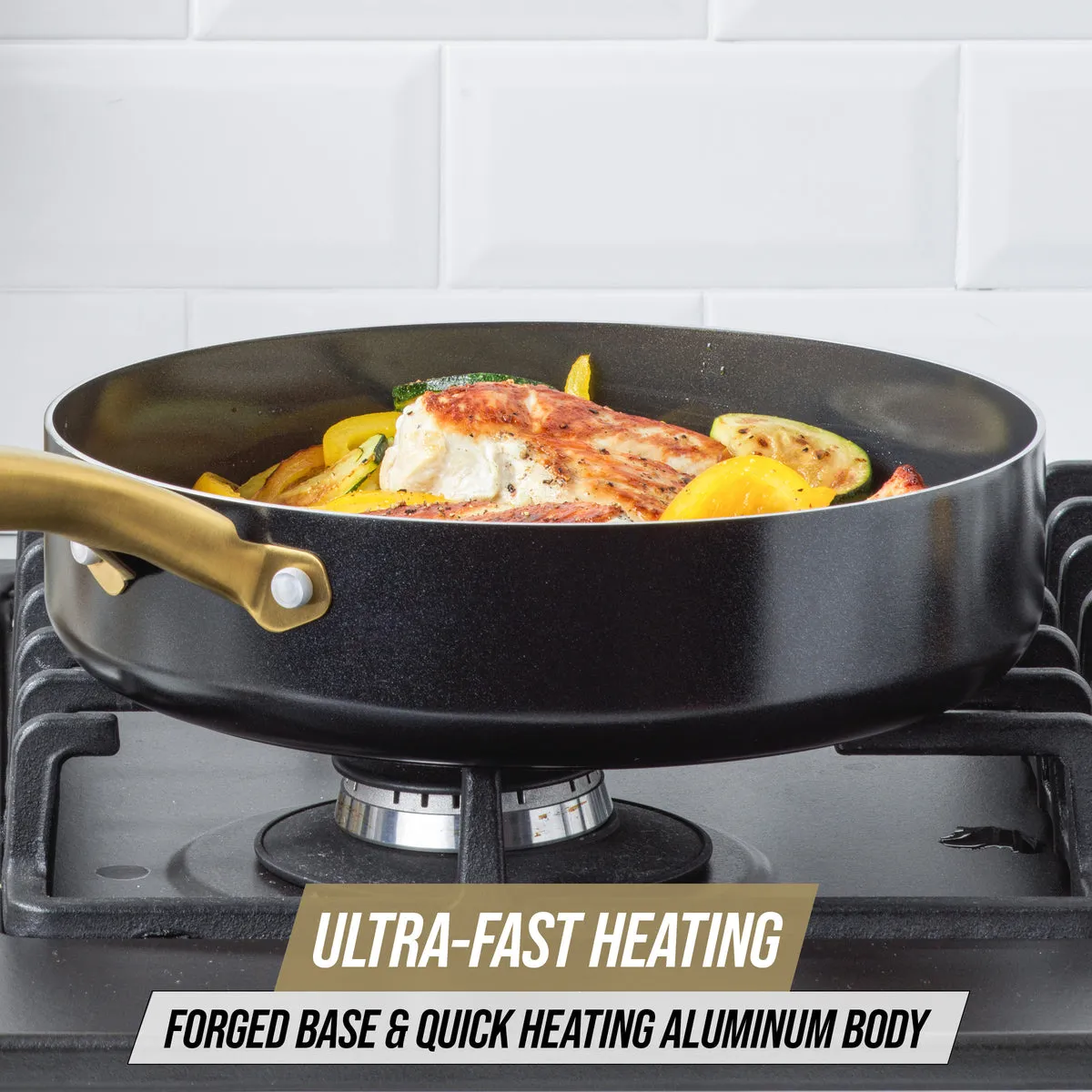 Blue Diamond Gold 10-Piece Cookware Set