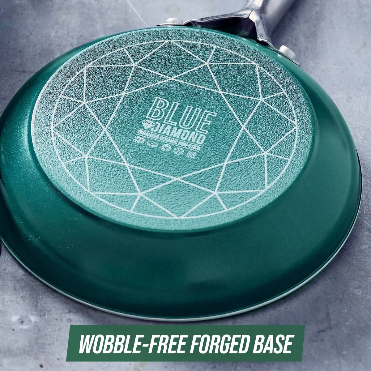 Blue Diamond Green 12-Piece Cookware Set