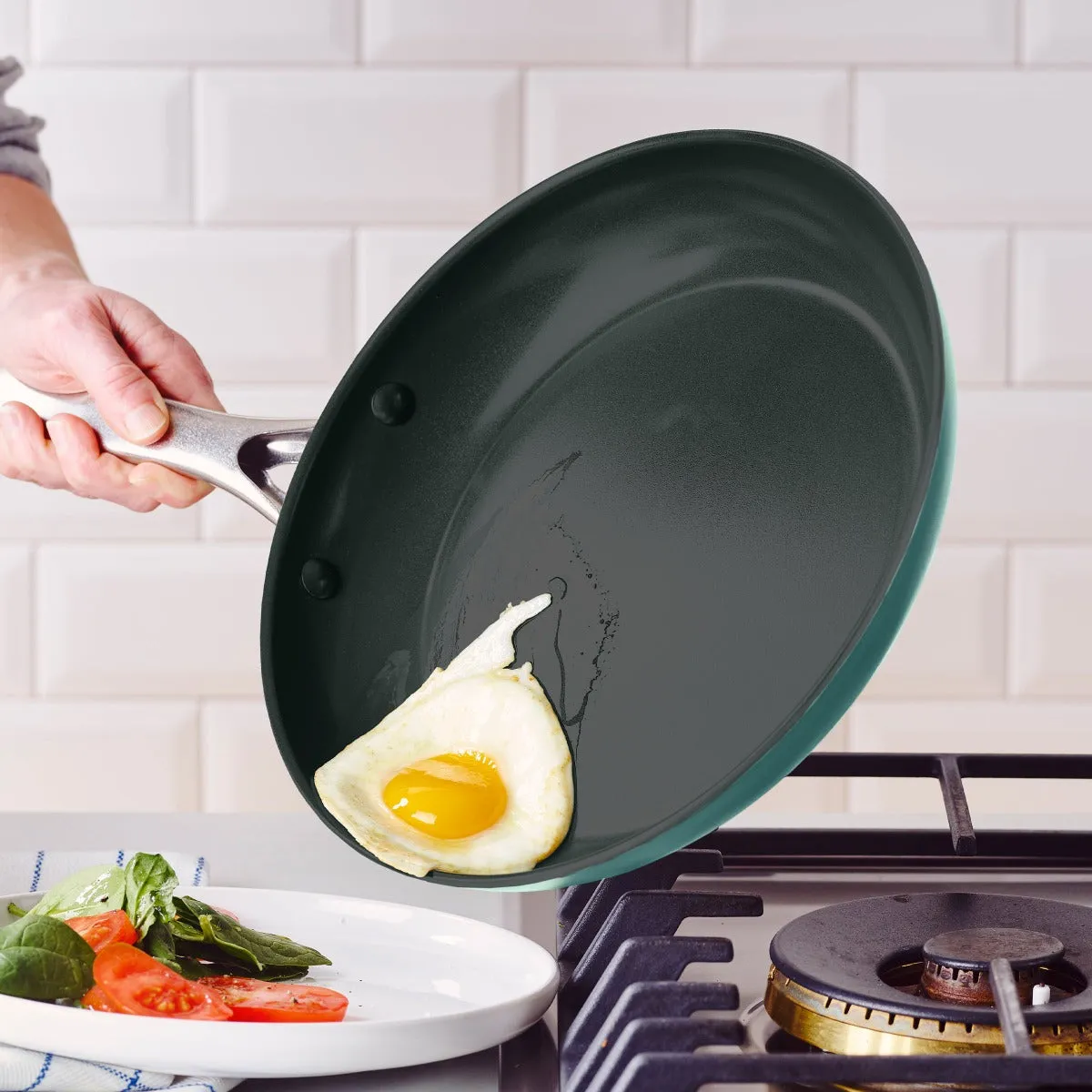 Blue Diamond Green 12-Piece Cookware Set