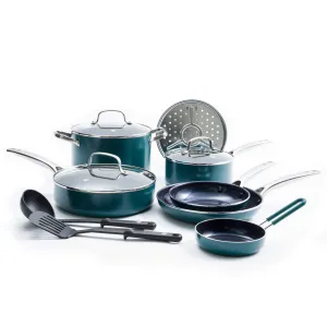 Blue Diamond Green 12-Piece Cookware Set