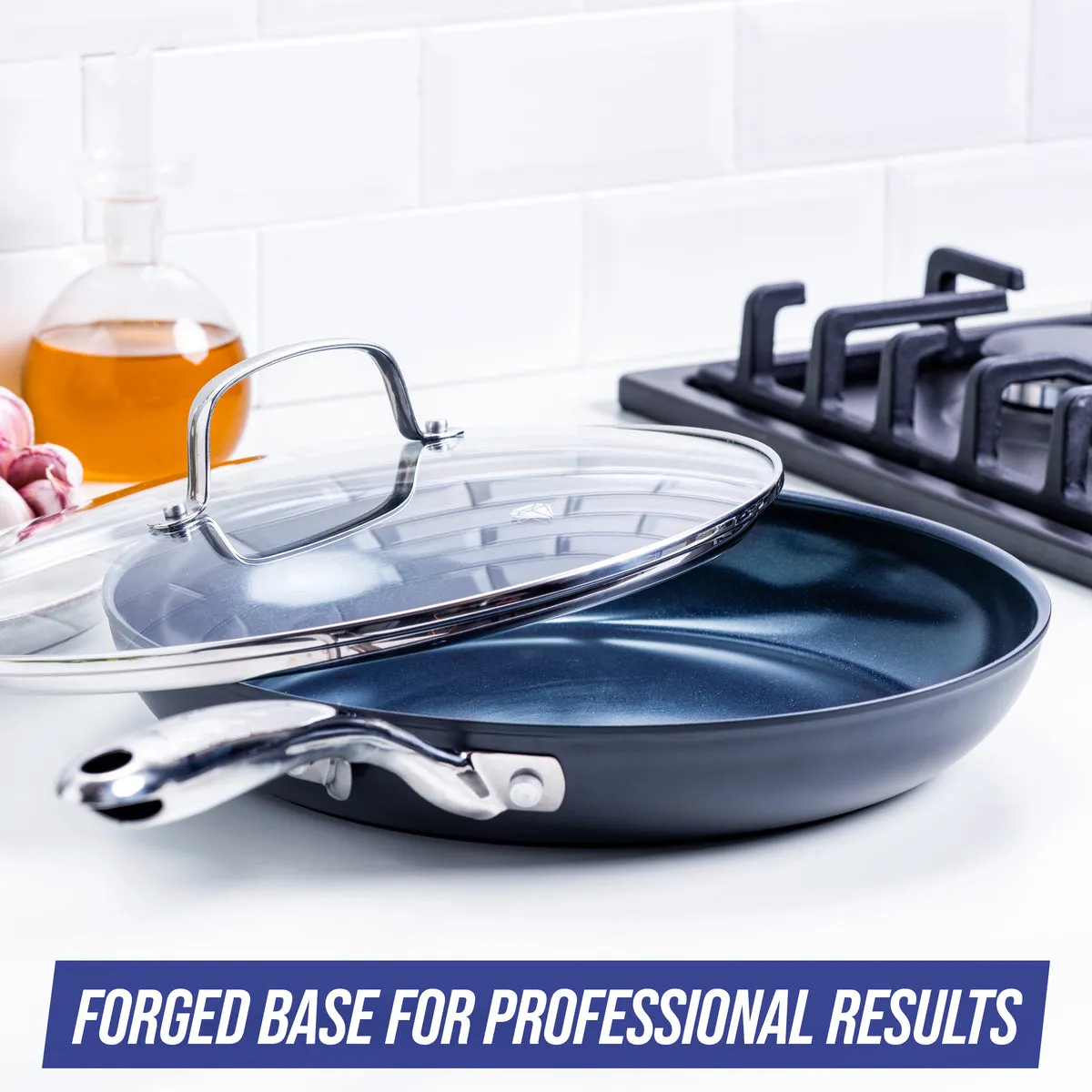 Blue Diamond Hard Anodized Pro 11" Frypan with Lid