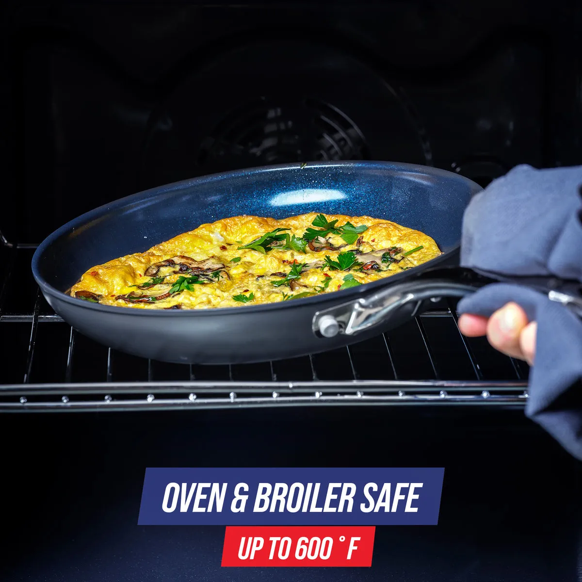 Blue Diamond Hard Anodized Pro 11" Frypan with Lid