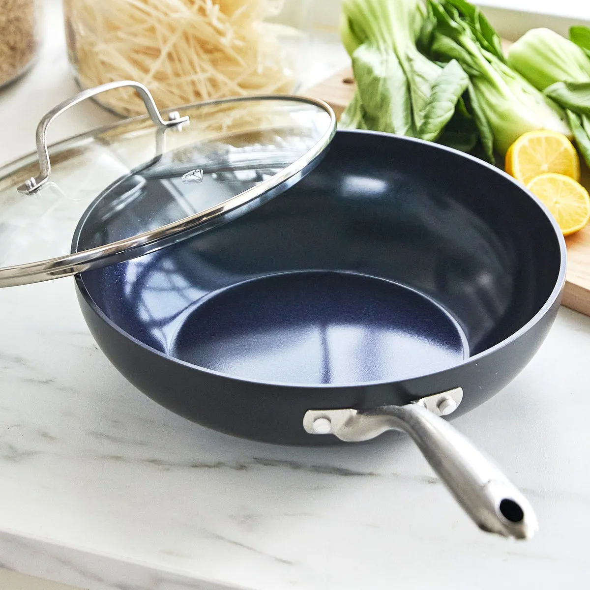 Blue Diamond Hard Anodized Pro 11" Frypan with Lid