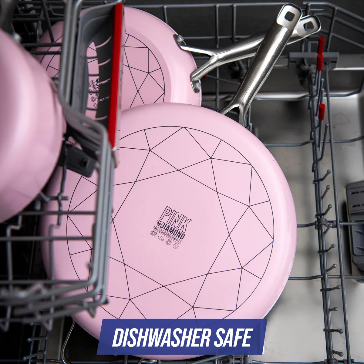 Blue Diamond Pink 12-Piece Cookware Set