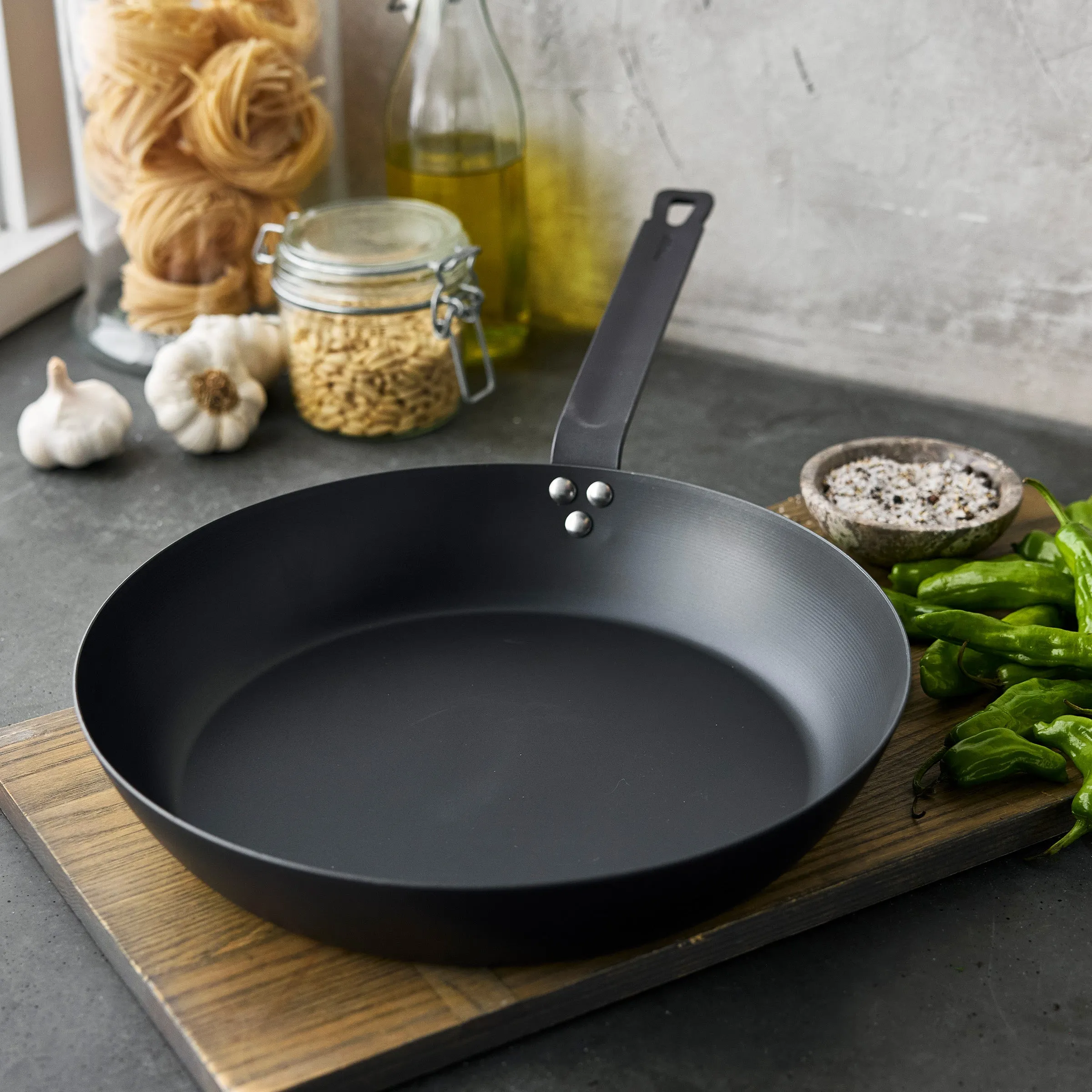 Bobby Flay by GreenPan 8", 10" and 12" Carbon Steel Frypan Set