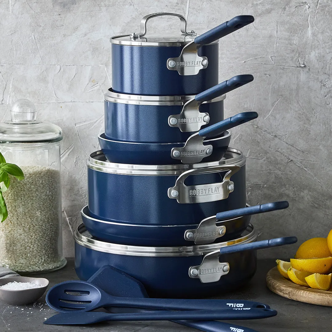 Bobby Flay by GreenPan Ultimate Set with Bobby at Home Cookbook | Oxford Blue