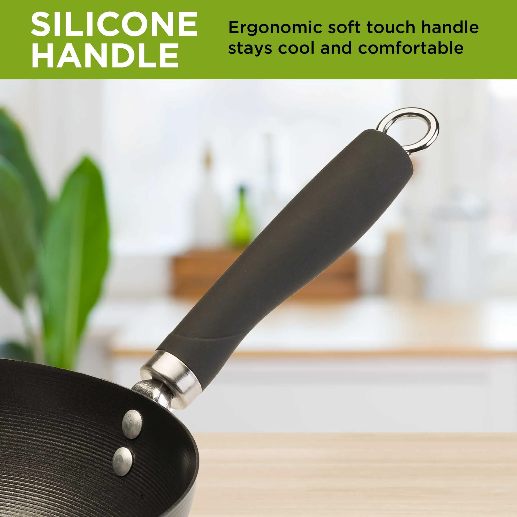 Carbon Steel Non-Stick Wok, 12 Inch - Ecolution