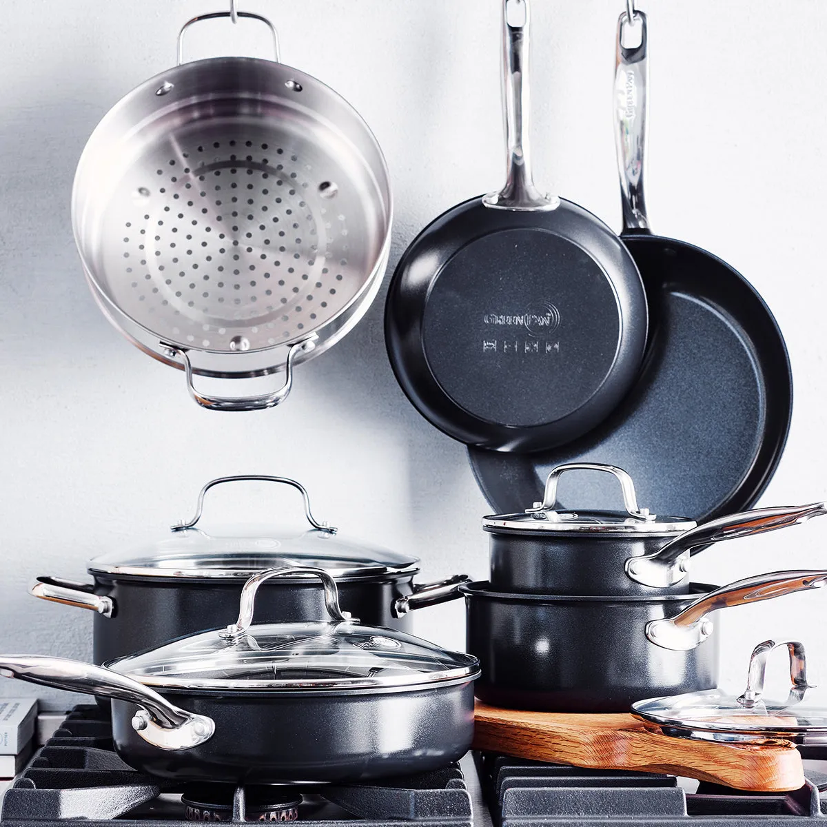 Chatham Black Ceramic Nonstick 11-Piece Cookware Set