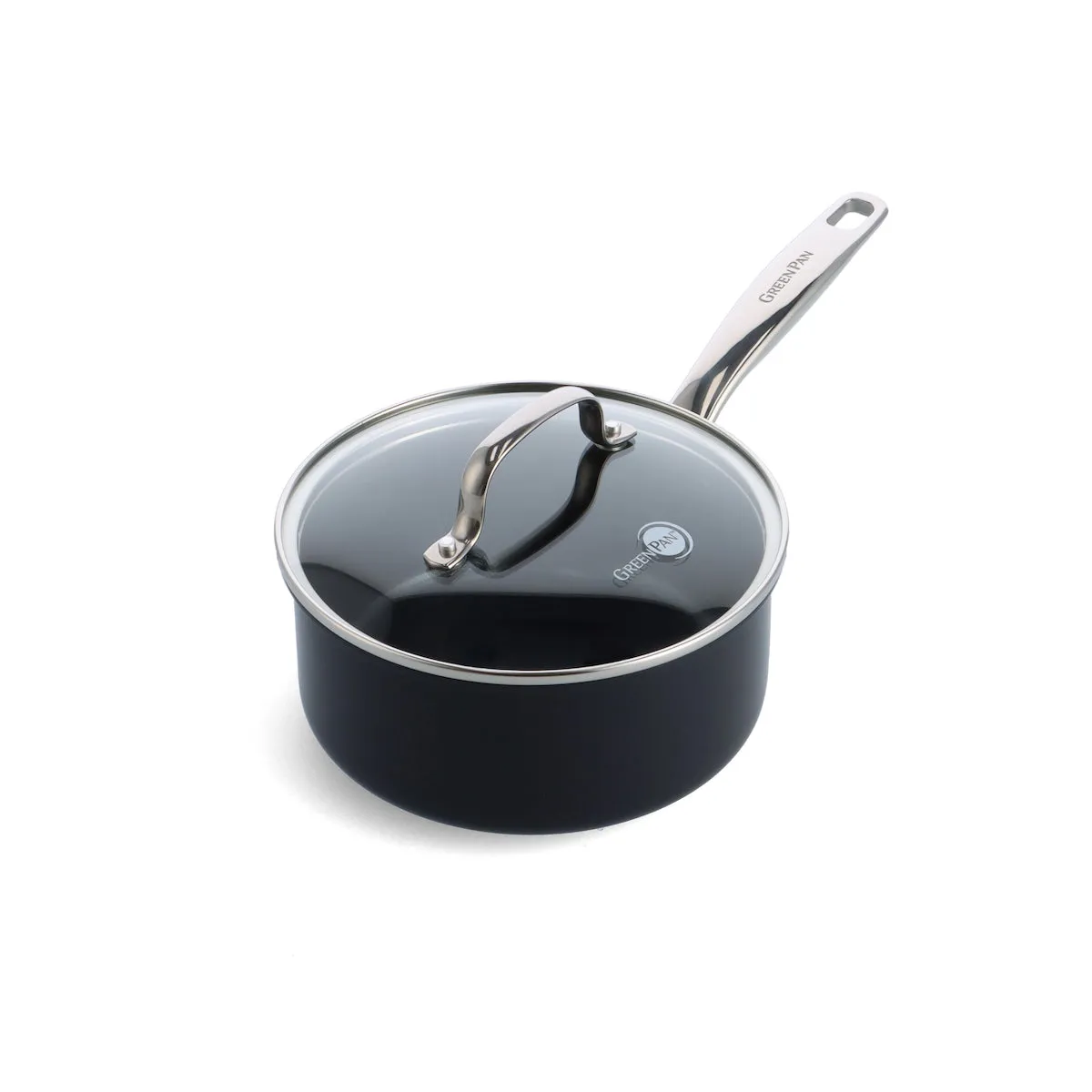 Chatham Black Ceramic Nonstick 3-Quart Saucepan with Lid