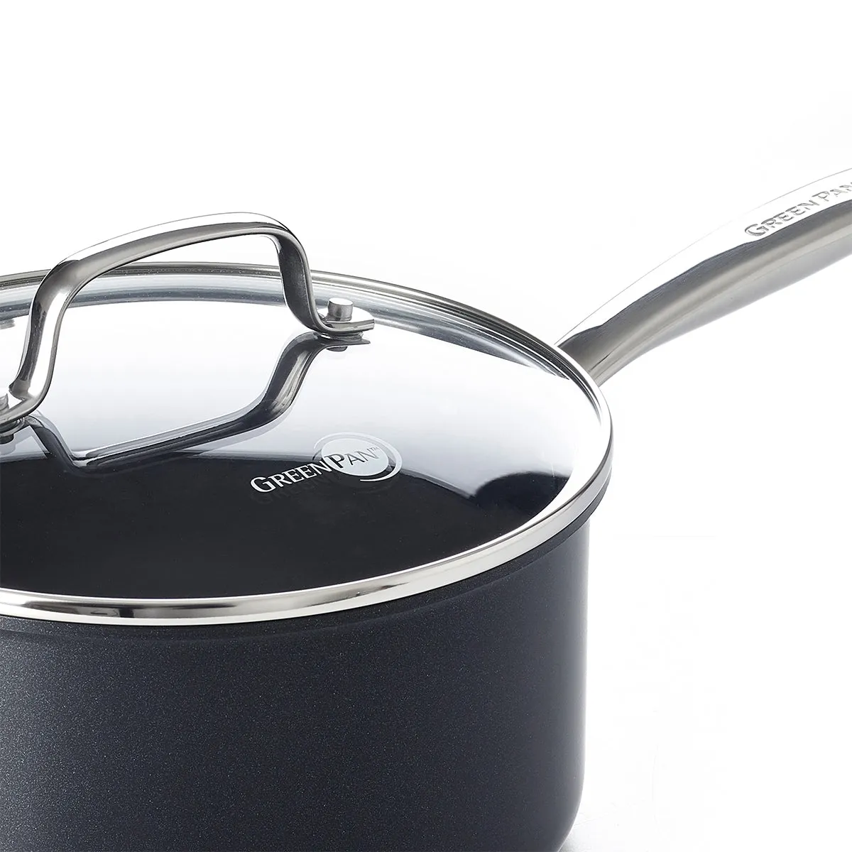 Chatham Black Ceramic Nonstick 3-Quart Saucepan with Lid