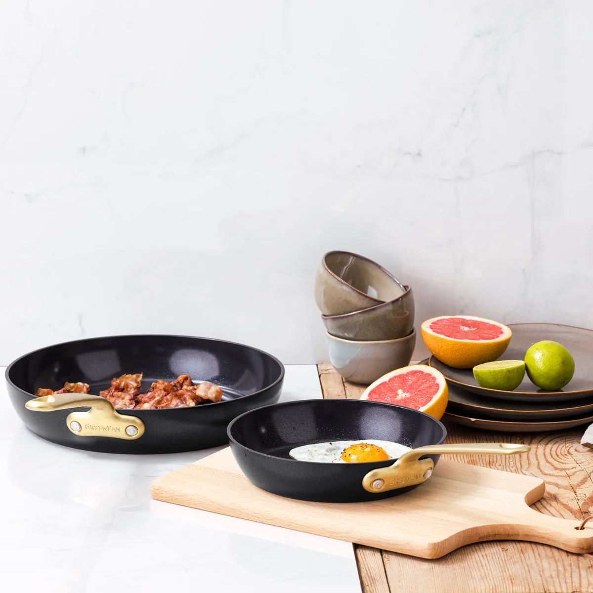 Craft Ceramic Nonstick 8" and 11" Frypan Set | Black