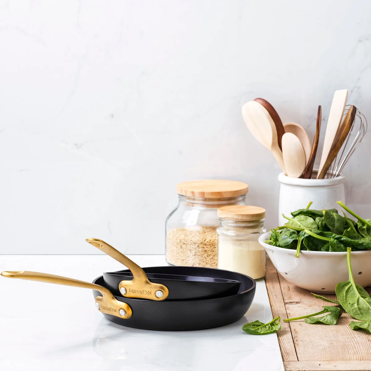 Craft Ceramic Nonstick 8" and 11" Frypan Set | Black