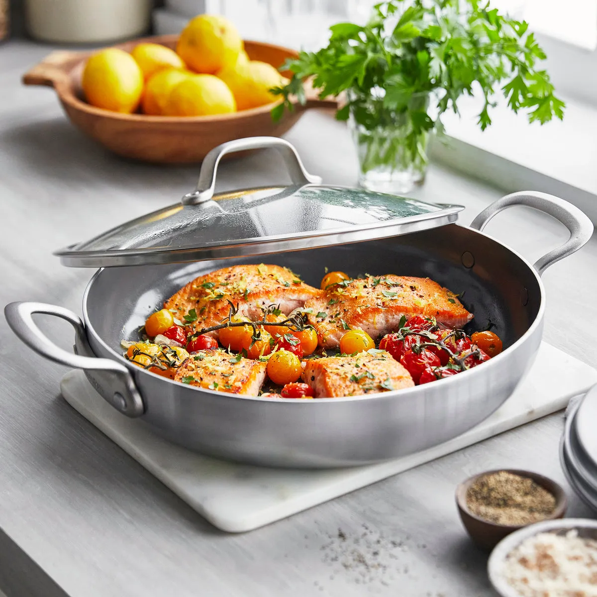 Craft Stainless Steel 12" Everyday Pan with Lid