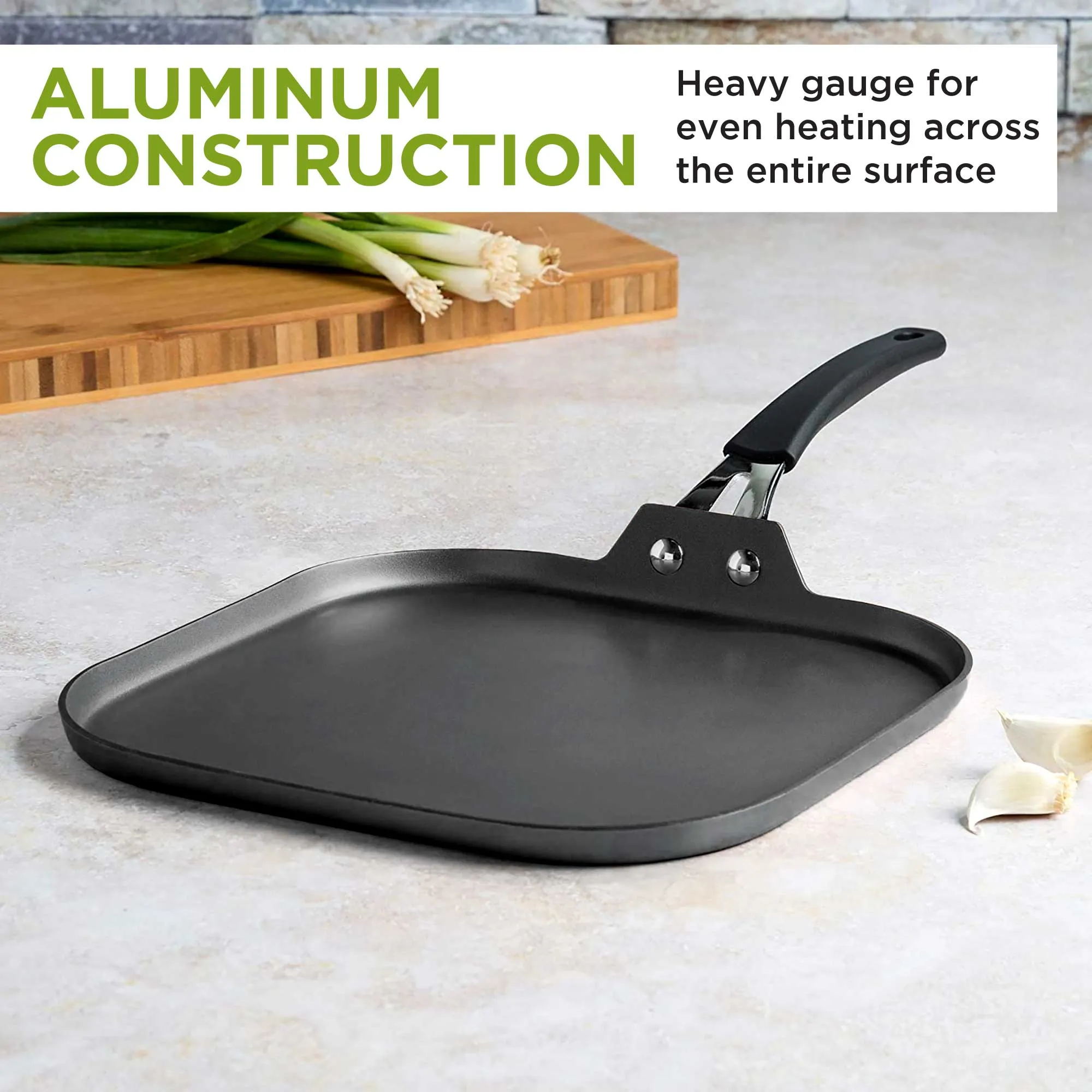 Endure Titanium Guard Non-Stick Griddle Pan, 11 Inch