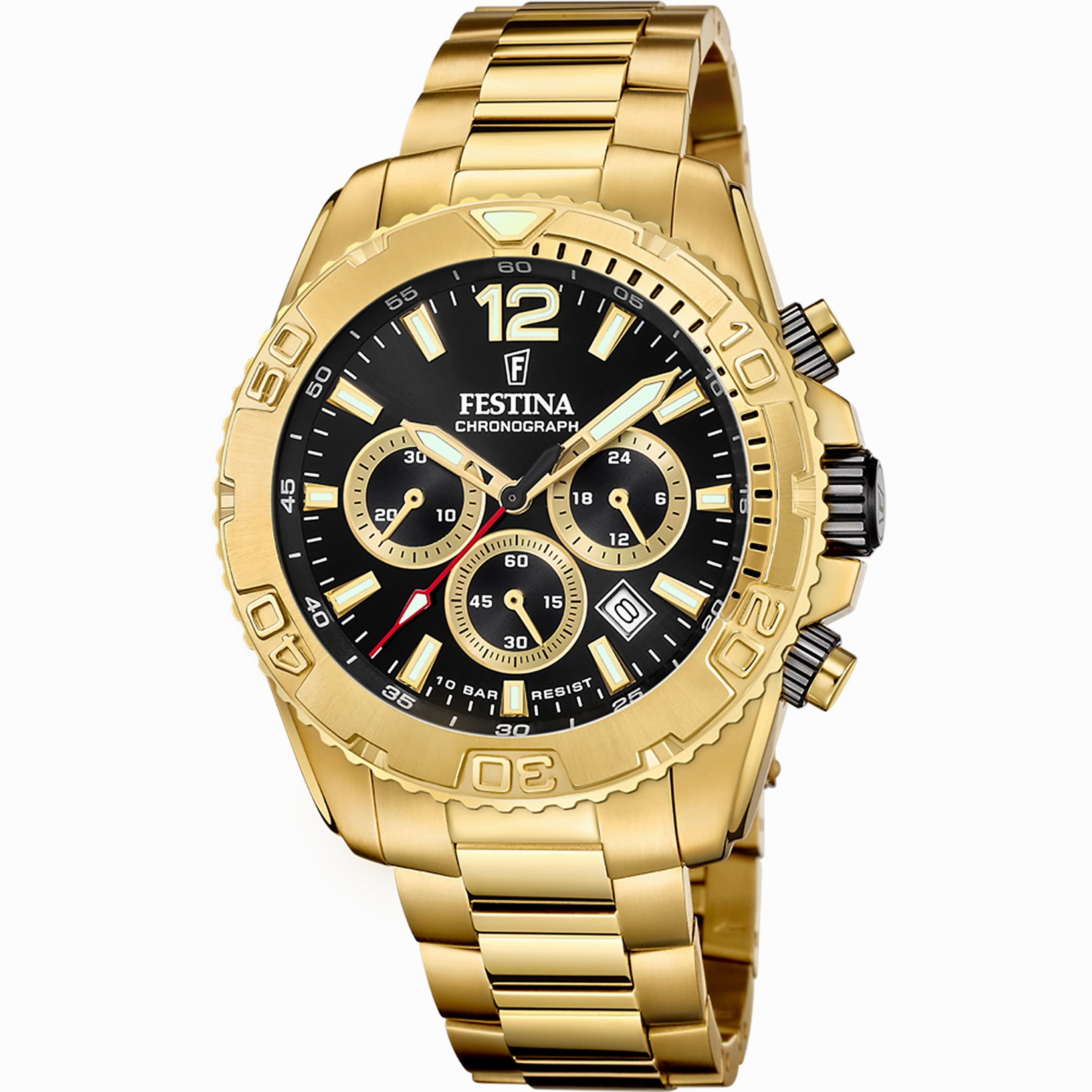 Festina Timeless Chronograph Stainless Steel Chronograph Mens Watch I Model F20684/4 Quartz Movement