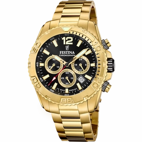Festina Timeless Chronograph Stainless Steel Chronograph Mens Watch I Model F20684/4 Quartz Movement