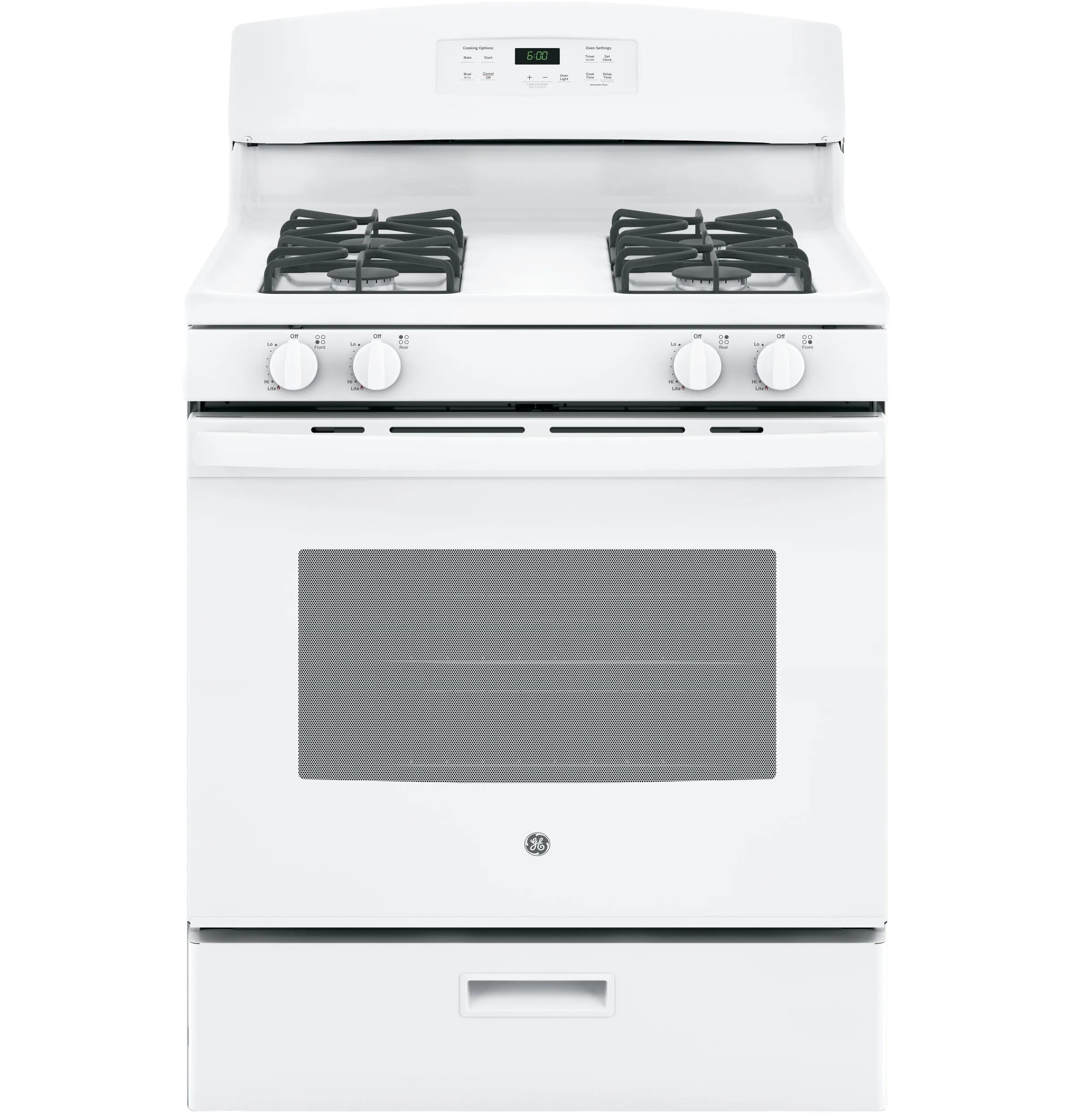GE White Freestanding Gas Range (5.0 Cu. Ft.) - JCGBS60DEKWW