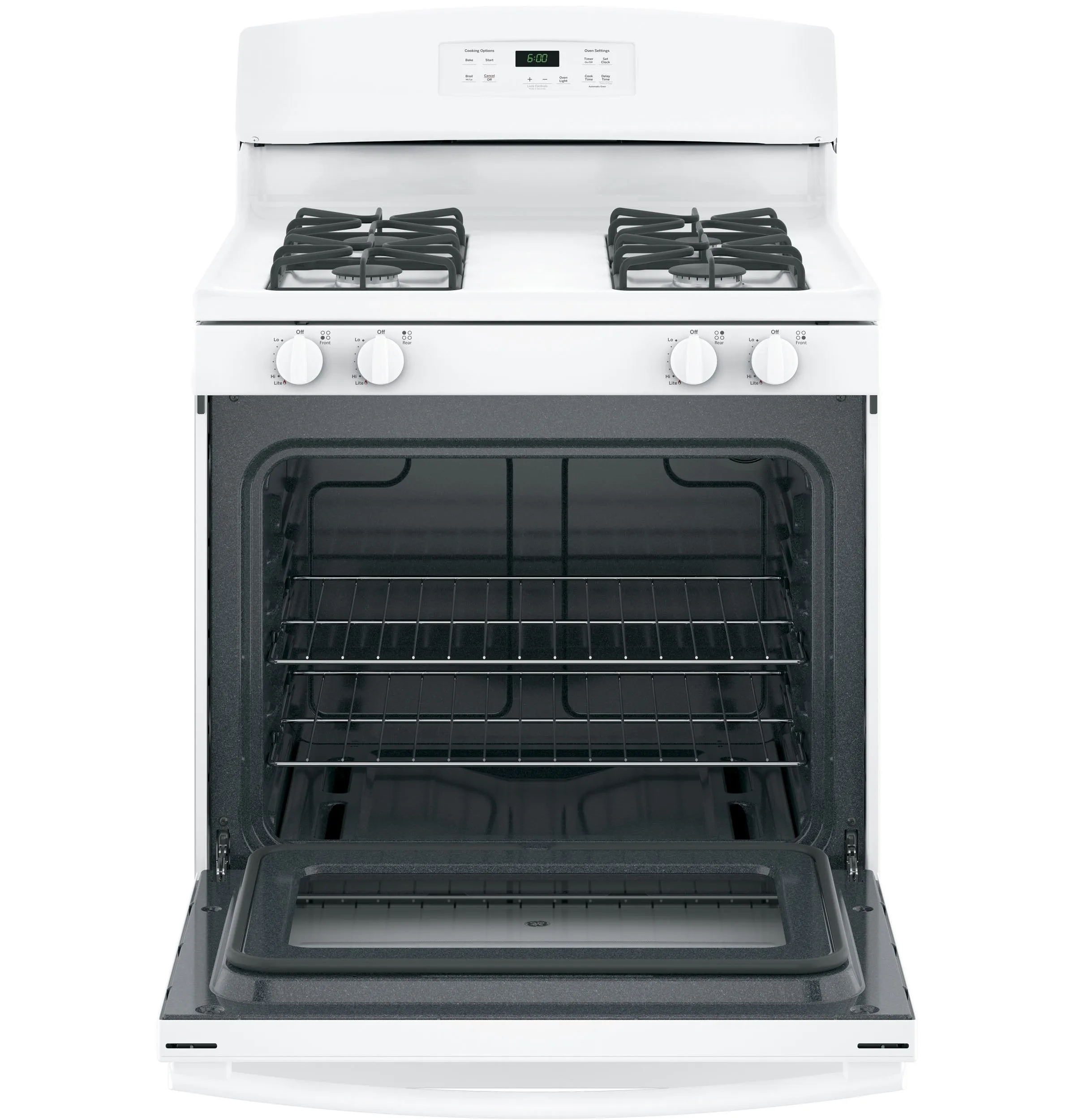 GE White Freestanding Gas Range (5.0 Cu. Ft.) - JCGBS60DEKWW