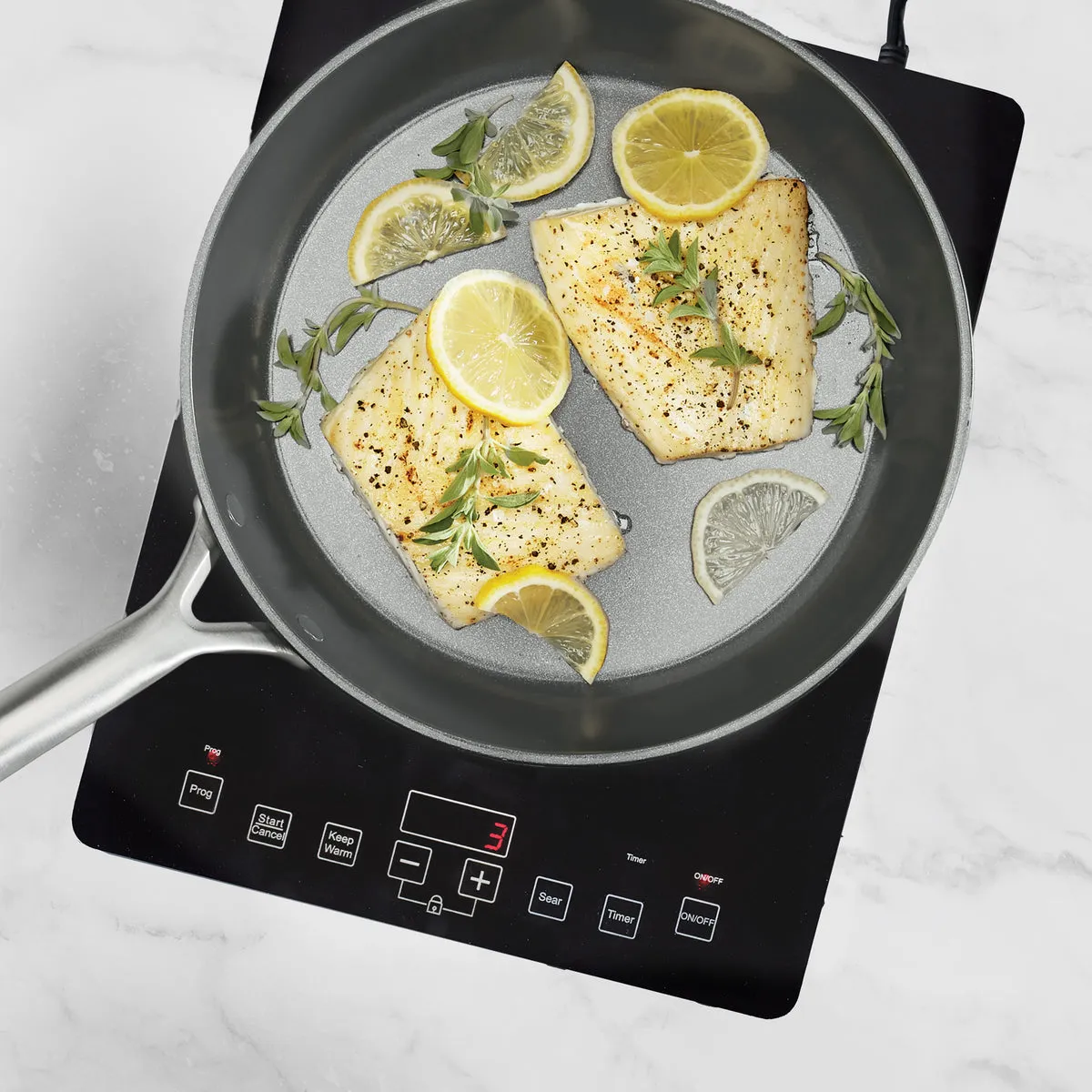 GP5 Colors Ceramic Nonstick 11-Piece Cookware Set with Mirror Handles | Cloud Cream