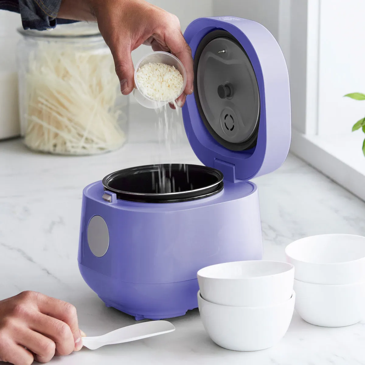 GreenLife 4-Cup Rice & Grains Cooker | Periwinkle