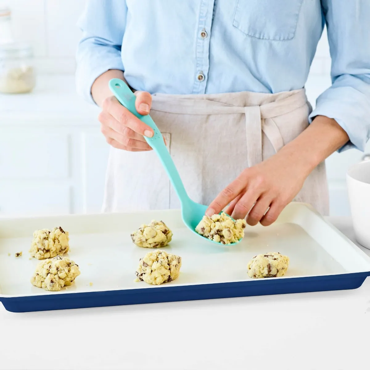 GreenLife Ceramic Nonstick 18" x 13" Cookie Sheet | Navy